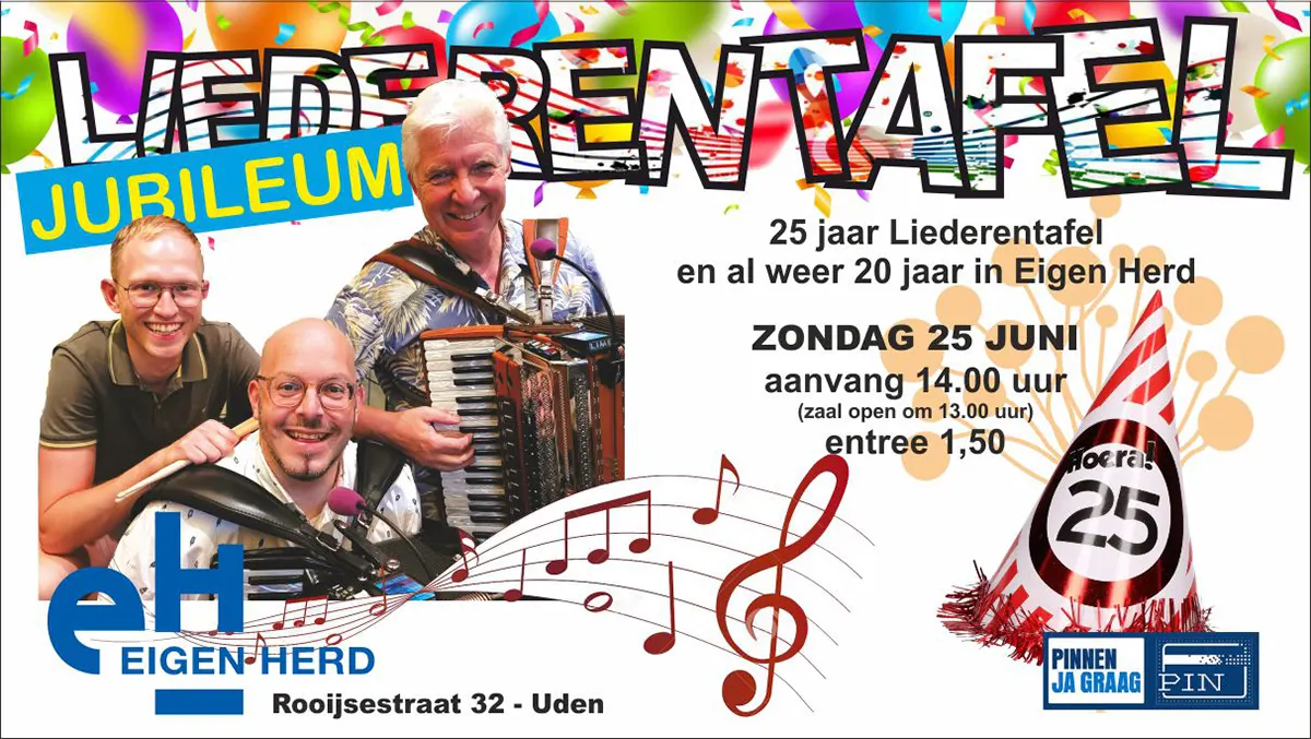 Liederentafel zondag 25 juni 2023