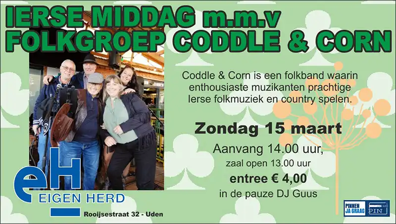 Ierse middag met Codle en Corn 15-03-26