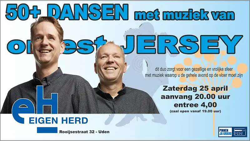 50 plus dansen met Orkest Jersey 25-04-26
