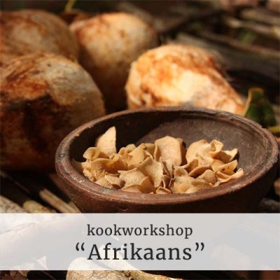 Kookworkshop<br><b>Afrikaans</b><br>woensdag 4 februari 2026<br>aanvang 13:00 uur