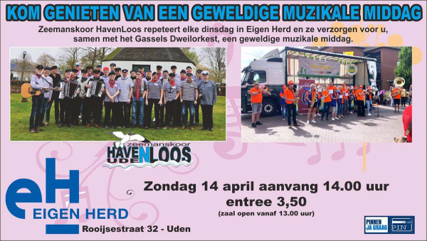 Muziekmiddag met zeemanskoor Havenloos