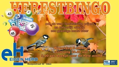 Herfstbingo 8 oktober 2025