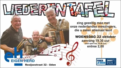Liederentafel 22 oktober 2025
