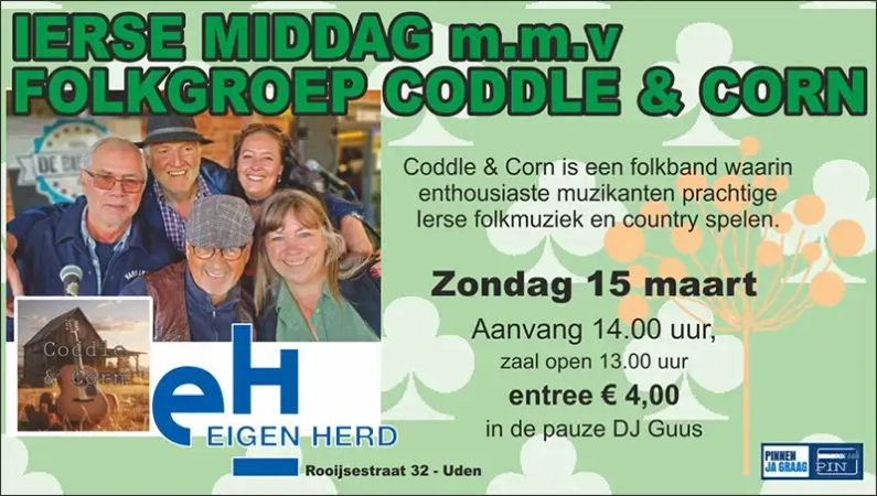 Ierse middag met Codle en Corn 15-03-26