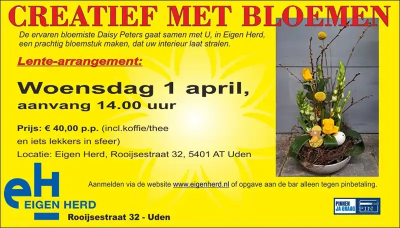 Bloemschikken Lente arrangement